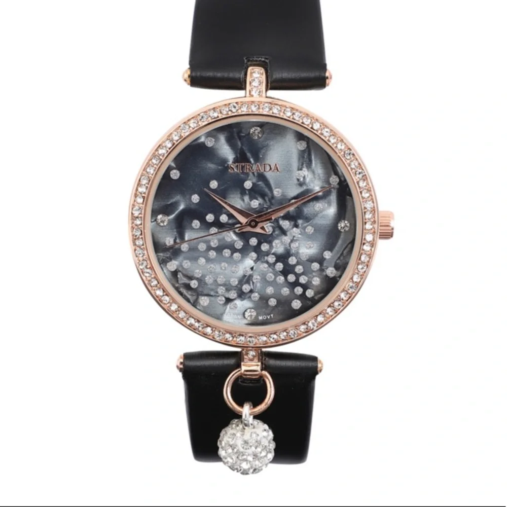 Watch with Black Dial in Rosetone